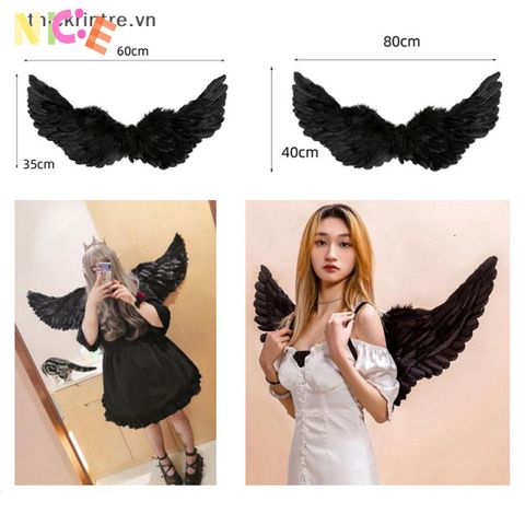 Cánh Thiên Thần Đen Trắng Huyền Bí - Phụ Kiện Thời Trang Tạo Điểm Nhấn Tối Giản Cho Ngôi Nhà Bạn
