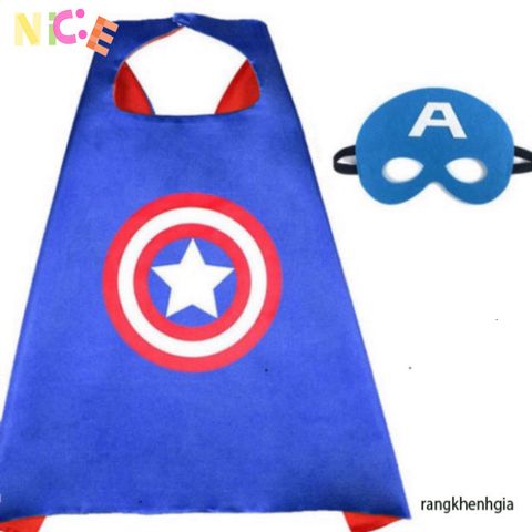 Bộ Đồ Chơi Hóa Trang Captain America - Áo Choàng, Khiên, Mặt Nạ Siêu Anh Hùng MARVEL Dành Cho Trẻ Em Từ 3 Tuổi