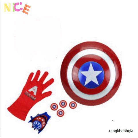 Bộ Đồ Chơi Hóa Trang Captain America - Áo Choàng, Khiên, Mặt Nạ Siêu Anh Hùng MARVEL Dành Cho Trẻ Em Từ 3 Tuổi