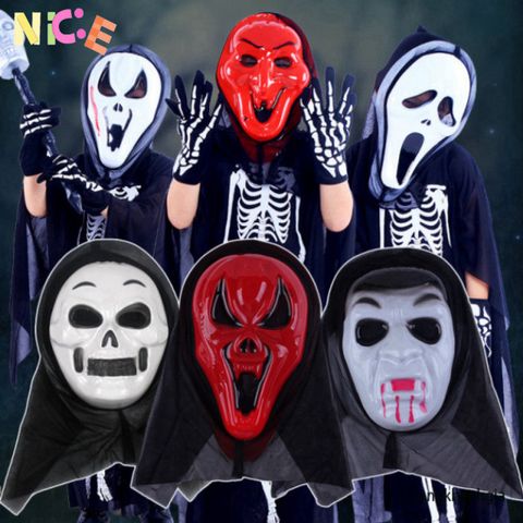 Mặt nạ Halloween Hồn Ma Đầu Skull - Mặt Nạ Halloween Chất Liệu Nhựa Không Độc, Trang Phục Ma Quái Cho Bữa Tiệc Hóa Trang
