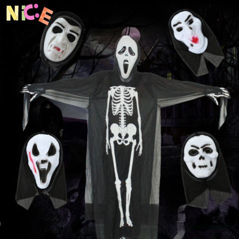 Mặt nạ Halloween Hồn Ma Đầu Skull - Mặt Nạ Halloween Chất Liệu Nhựa Không Độc, Trang Phục Ma Quái Cho Bữa Tiệc Hóa Trang