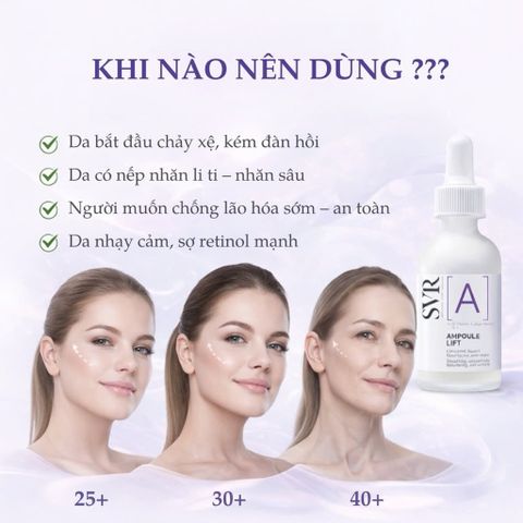 SVR Ampoule Lift A - Serum Retinol 0.3% Làm Mịn Da, Mờ Nếp Nhăn 30ml