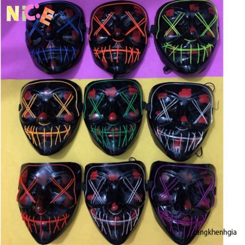 Mặt Nạ Hóa Trang Halloween LED Đa Sắc - 8 Màu Rực Rỡ Cho Tiệc Hóa Trang Kỳ Diệu - Quà Tặng Thú Vị Cho Mọi Lứa Tuổi