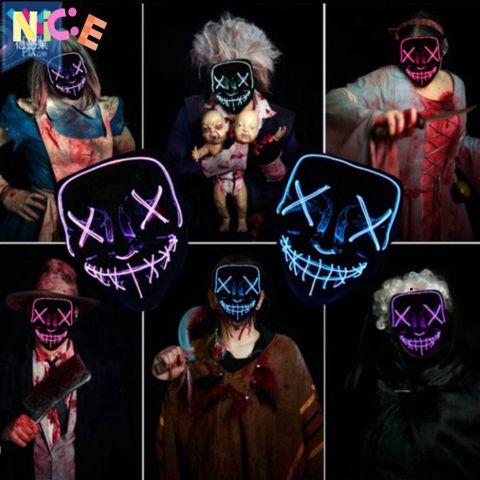 Mặt Nạ Hóa Trang Halloween LED Đa Sắc - 8 Màu Rực Rỡ Cho Tiệc Hóa Trang Kỳ Diệu - Quà Tặng Thú Vị Cho Mọi Lứa Tuổi