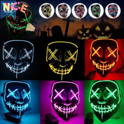 Mặt Nạ Hóa Trang Halloween LED Đa Sắc - 8 Màu Rực Rỡ Cho Tiệc Hóa Trang Kỳ Diệu - Quà Tặng Thú Vị Cho Mọi Lứa Tuổi