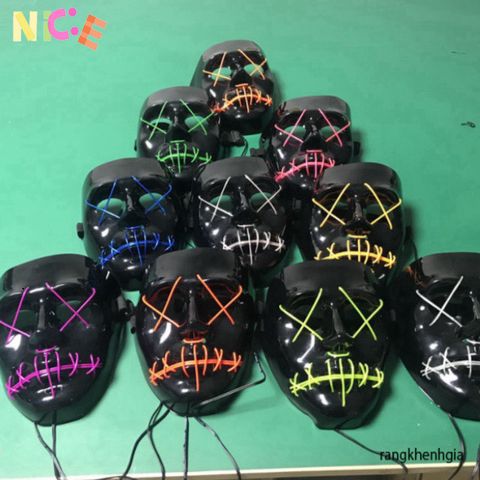 Mặt Nạ Hóa Trang Halloween LED Đa Sắc - 8 Màu Rực Rỡ Cho Tiệc Hóa Trang Kỳ Diệu - Quà Tặng Thú Vị Cho Mọi Lứa Tuổi