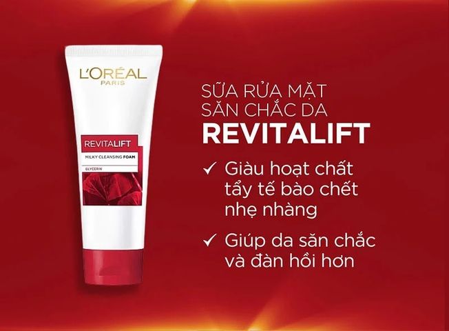 Sữa Rửa Mặt L'Oreal Paris Revitalift Milky Cleansing Foam 100ml - Giúp Làm Sạch Da, Cấp Ẩm và Săn Chắc Da Hàng Ngày