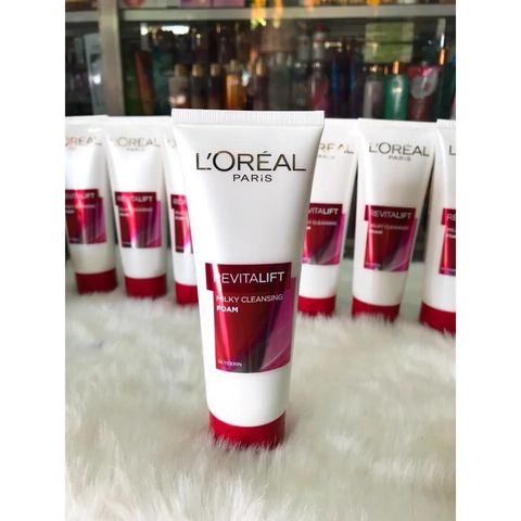 Sữa Rửa Mặt L'Oreal Paris Revitalift Milky Cleansing Foam 100ml - Giúp Làm Sạch Da, Cấp Ẩm và Săn Chắc Da Hàng Ngày