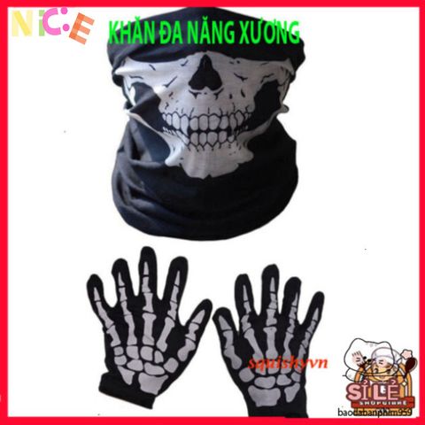 Khăn Phượt Đa Năng Chống Nắng & Chống Bụi - Thiết Kế Hoa Văn Xương Thời Trang Cho Người Yêu Thiên Nhiên và Xê Dịch