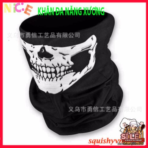 Khăn Phượt Đa Năng Chống Nắng & Chống Bụi - Thiết Kế Hoa Văn Xương Thời Trang Cho Người Yêu Thiên Nhiên và Xê Dịch