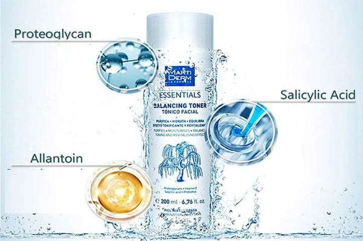 Nước Cân Bằng Dưỡng Ẩm MartiDerm Essentials Blooming Toner 200ml - Toner Hoa Hồng Giữ Ẩm & Làm Sáng Da Cho Da Khô & Thường
