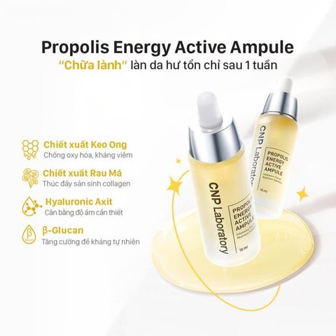 Tinh Chất Keo Ong Phục Hồi Da CNP Laboratory Propolis Ampule 35ml - Serum Tái Tạo & Dưỡng Ẩm Da Mịn Màng, Hỗ Trợ Khỏe Mạnh Chính Hãng