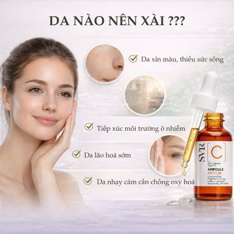 Serum Vitamin C SVR C Ampoule 30ml - Chăm Sóc Da Sáng Khỏe, Chống Oxy Hóa Hiệu Quả, Cung Cấp Độ Ẩm Tối Ưu