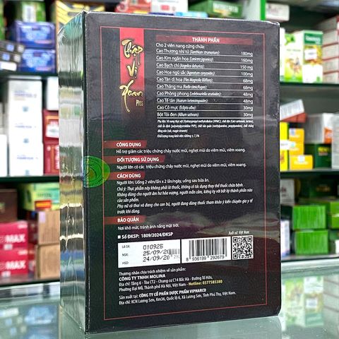 Thập Vị Xoan Plus - Giảm Nghẹt Mũi, Chảy Nước Mũi Do Viêm Mũi, Viêm Xoang - Hỗ Trợ Hô Hấp Từ Thiên Nhiên