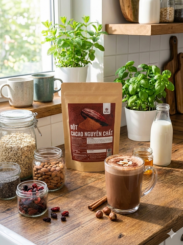 Bột Cacao Nguyên Chất 100% Deva Food 250g - Thực Phẩm Ăn Kiêng, Dành Cho Chay, Keto, Hương Vị Socola Tự Nhiên, Hỗ Trợ Giảm Cân