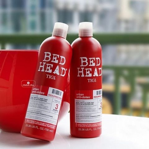 Dầu Gội Xả TIGI Đỏ 3 Bed Head Urban Antidotes Resurrection - Phục Hồi Tóc Hư Tổn, Dưỡng Ẩm và Bảo Vệ Tóc Khỏe Mạnh