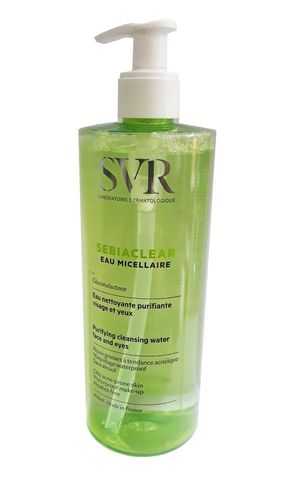 Nước Tẩy Trang SVR Sebiaclear Eau Micellaire 500ml - Dành Cho Da Dầu Mụn Nhạy Cảm, Làm Sạch Sâu Và Không Gây Kích Ứng