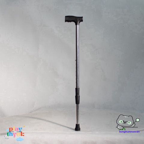 Gậy Chống Đi 4 Chân INOX Điều Chỉnh Cao Thấp - Công Cụ Hỗ Trợ Người Già và Khuyết Tật Tập Đi An Toàn