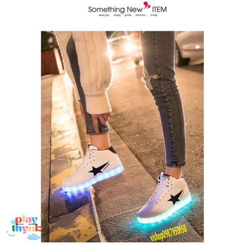 Giày LED Ngôi Sao Phát Sáng - 7 Màu, 11 Chế Độ Chiếu Sáng Thời Trang Nam Nữ, Phù Hợp Mọi Sự Kiện