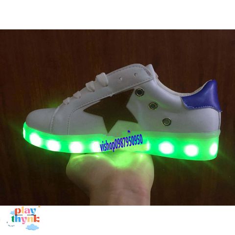 Giày LED Ngôi Sao Phát Sáng - 7 Màu, 11 Chế Độ Chiếu Sáng Thời Trang Nam Nữ, Phù Hợp Mọi Sự Kiện