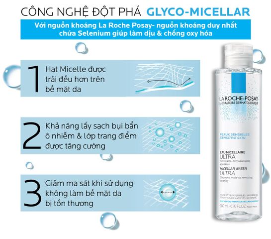 Nước tẩy trang La Roche-Posay Micellar Water 400ml cho da nhạy cảm - Dịu nhẹ, làm sạch hiệu quả, không cồn Chính Hãng