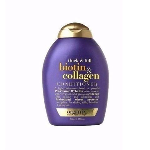 Bộ Dầu Gội Xả Biotin & Collagen OGX 385ml - Phục Hồi Tóc Mỏng, Tăng Độ Phồng Và Dưỡng Tóc Mềm Mượt Chuyên Nghiệp từ Mỹ
