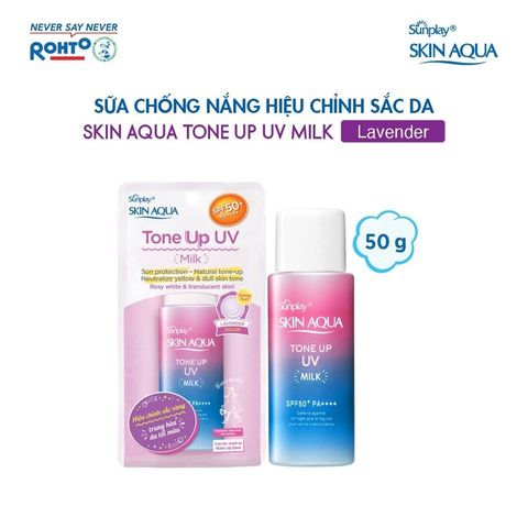 Sữa Chống Nắng Hiệu Chỉnh Sắc Da Sunplay Skin Aqua Tone Up UV Milk SPF50+ PA++++ - Tăng Tone Da Tự Nhiên, Dưỡng Ẩm Chống Nắng Chất Lượng cao