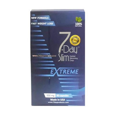 (Sales) Viên uống giảm cân 7 Day Slim Mỹ - Giảm cảm giác thèm ăn, thải độc, hỗ trợ vóc dáng thon gọn, 30 viên chính hãng 726335