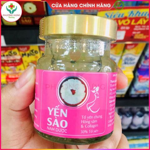Yến Sào Nam Dược Hồng Sâm và Collagen 70ml - Giúp Đẹp Da, Ngăn Ngừa Lão Hóa, Bồi Bổ Sức Khỏe và Tăng Đề Kháng