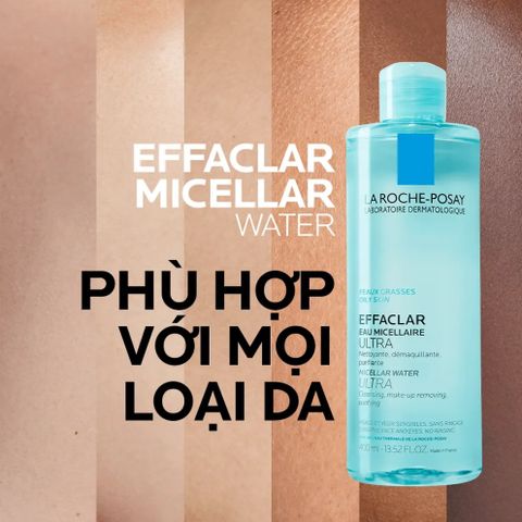 Nước Tẩy Trang La Roche-Posay Effaclar Micellar Water Ultra 400ml - Giải Pháp Hoàn Hảo Cho Da Dầu, Làm Sạch Dịu Nhẹ, Chính Hãng