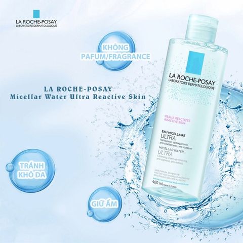 Nước Tẩy Trang La Roche-Posay Effaclar Micellar Water Ultra 400ml - Giải Pháp Hoàn Hảo Cho Da Dầu, Làm Sạch Dịu Nhẹ, Chính Hãng