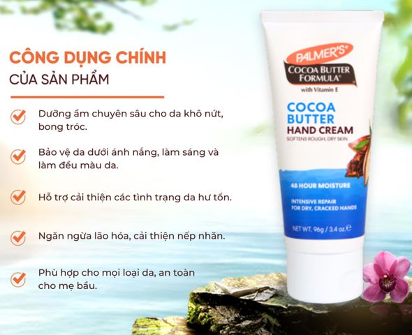 Kem Dưỡng Da Tay Bơ Ca Cao Palmer's Cocoa Butter 96g - Chống Khô Ráp, Dưỡng Ẩm Hiệu Quả, Hương Dịu Nhẹ