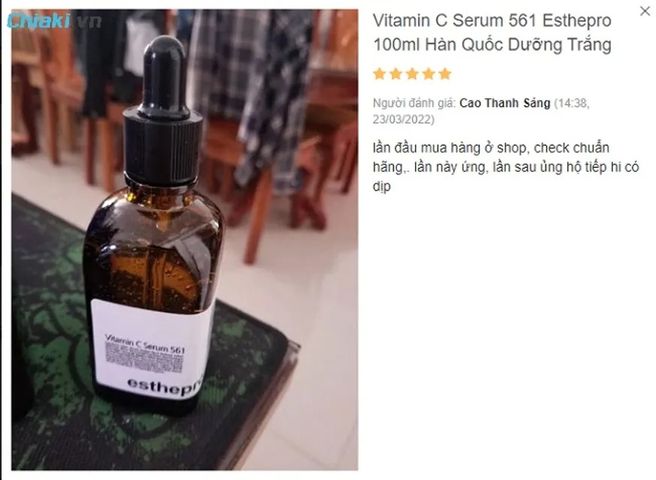 Serum Vitamin C 561 Esthepro 100ml - Dưỡng Trắng Đặc Biệt Hàn Quốc, Cải Thiện Da Sáng Mịn, Ngăn Ngừa Lão Hóa 585066