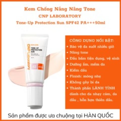 Kem Chống Nắng Nâng Tone Kiểm Dầu CNP Laboratory SPF42/PA+++ - Bảo Vệ Da Tốt Nhất, Kiểm Soát Dầu, Phù Hợp Mọi Loại Da