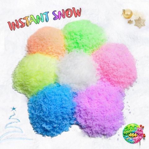Tuyết Nhân Tạo 50gr - Nguyên Liệu Làm Slime Mây Siêu Mịn 7 Màu - Đồ Chơi Trẻ Em Trang Trí Noel