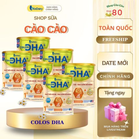 Combo 3-5 Sữa bột Colos DHA 800g - Phát triển trí não, tăng cường miễn dịch, bổ sung DHA, Lactium, Canxi cho trẻ - VitaDairy