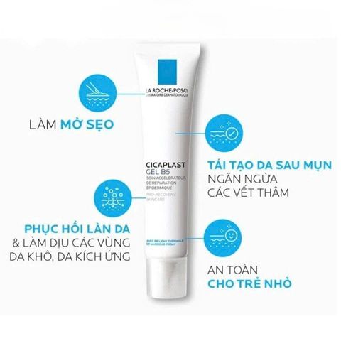 Kem Dưỡng Gel B5 La Roche-Posay Cicaplast 40ml - Hỗ Trợ Phục Hồi Da Nhạy Cảm, Giảm Thâm & Dầu, Dưỡng Ẩm Tự Nhiên