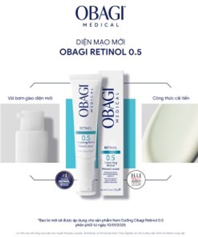 Kem Dưỡng Trẻ Hóa Da Obagi 360 Retinol 0.5 - Giảm Nếp Nhăn, Phục Hồi Da Mịn Màng, Dưỡng Ẩm Tối Ưu, 28g Chính Hãng