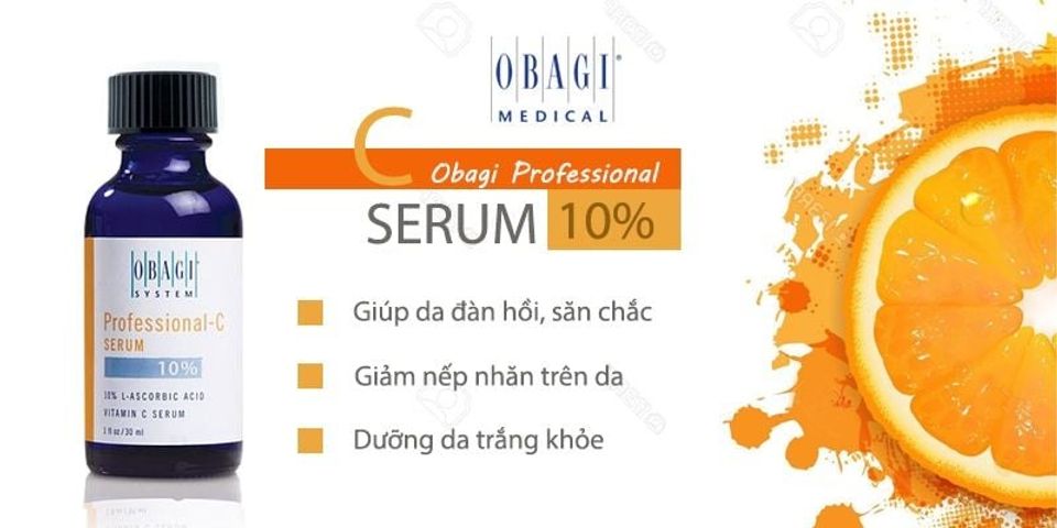Serum Obagi Professional Vitamin C 10% - Dưỡng Sáng Da, Ngăn Ngừa Lão Hóa, Phù Hợp Cho Da Nhạy Cảm - 30ml Chính Hãng