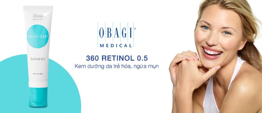 Kem Dưỡng Trẻ Hóa Da Obagi 360 Retinol 0.5% - Giảm Nếp Nhăn, Mờ Đốm Nâu, Dưỡng Ẩm Da Mịn Màng 28g Chính Hãng