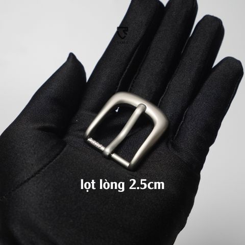 Khóa Thắt Lưng Unisex Hợp Kim Chống Gỉ Màu Trắng Xám, Dùng Cho Dây 2.5cm - Sản Phẩm Bán Sỉ Hiện Đại, Phong Cách Tối Giản