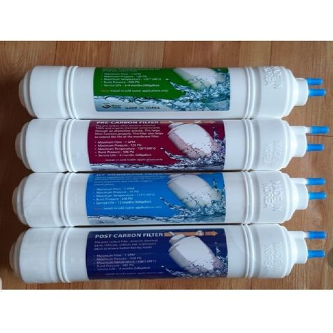 Bộ 4 Lõi Lọc Nước Hàn Quốc Loại Đầu U - Thay Thế Cho Máy Lọc Nước Nhập Khẩu, Đảm Bảo Nguồn Nước Sạch An Toàn