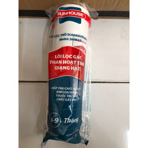 Lõi Lọc Thô số 2 SUNHOUSE G.A.C - Than Hoạt Tính Dạng Hạt - Hấp Thụ Tinh Chất Nước Sạch Nguyên Chất, Hàng Chính Hãng