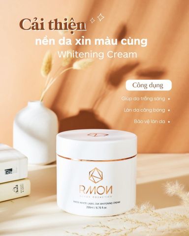 Kem Dưỡng Trắng Da Body Tế Bào Gốc Rmon White Cream 200ml - Làm Sáng Da, Mờ Thâm Nâu, Chất Kem Mượt Mà, Hàn Quốc Chất Lượng Cao