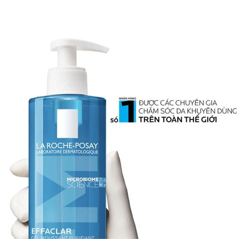 Sữa Rửa Mặt La Roche-Posay Effaclar Gel 400ml - Gel Làm Sạch Sâu Cho Da Dầu Mụn, Kiểm Soát Dầu, Giảm Mụn Đầu Đen Chính Hãng
