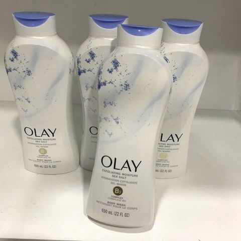 Sữa Tắm Olay Muối Biển Sea Salt 650ml - Tẩy Tế Bào Chết, Thanh Lọc Da Mịn Màng, Dưỡng Ẩm 