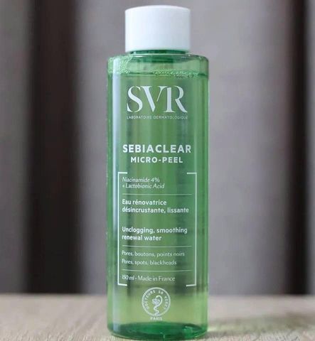 Nước Hoa Hồng SVR Sebiaclear Micro Peel 150ml - Toner Tẩy Tế Bào Chết, Giảm Mụn Cho Da Dầu, Làm Sạch Da Hiệu Quả