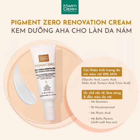 Kem Dưỡng Ban Đêm Martiderm Pigment Zero DSP 40ml - Hỗ Trợ Làm Sáng Da, Mờ Sắc Tố, Dưỡng Ẩm Cho Da Nhạy Cảm