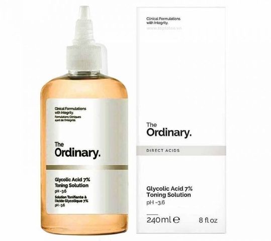 Toner Tẩy Da Chết Hóa Học The Ordinary Glycolic Acid 7% - Giúp Sáng Da, Cấp Ẩm, Chính Hãng 240ml