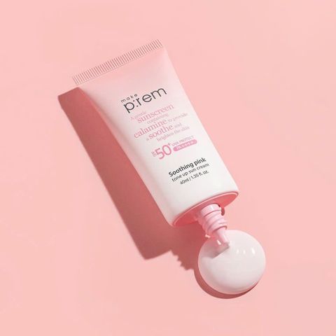 Kem Chống Nắng Nâng Tone Make P:rem Soothing Pink Tone Up SPF 50+ - Bảo Vệ Da Toàn Diện, Kiềm Dầu Cho Da Nhạy Cảm, Chính Hãng Hàn Quốc